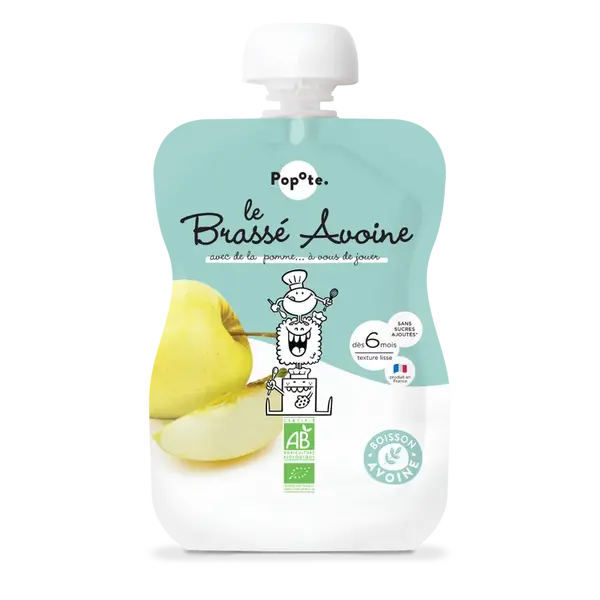 POPOTE BIO mliečna desiata z ovseného mlieka s jablkom