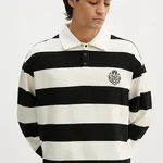 Bavlněné tričko s dlouhým rukávem The Kooples černá barva, HPOL29004K