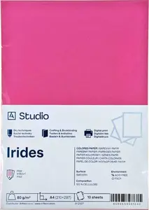 Barevný papír A4 80g Irides – růžový 10 listů