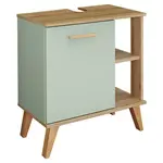 Xora SKŘÍŇKA POD UMYVADLO, barvy dubu, šalvějově zelená, barvy dubu, šalvějově zelená, 60,5/65/33 cm