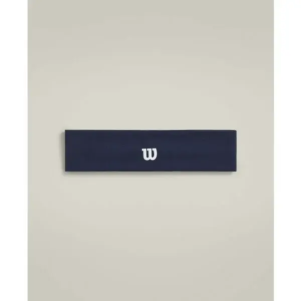Wilson U LOGO WIDE HEADBAND Sportovní čelenka, tmavě modrá, velikost UNI