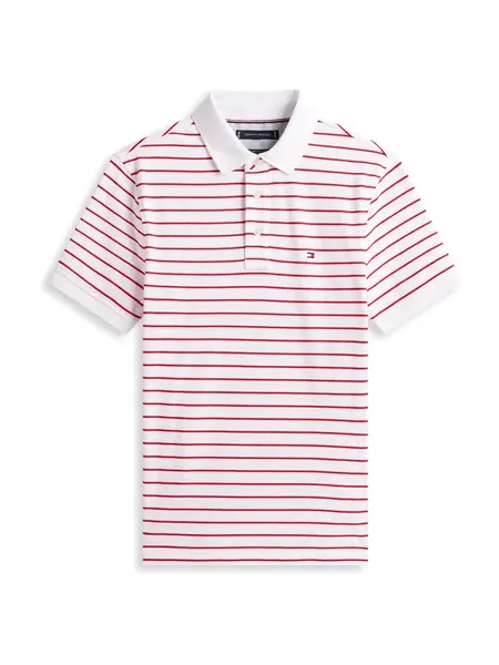 TOMMY HILFIGER Tričko 'CORE 1985'  červená / biela
