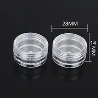 Transparent Plastic Empty Portable Facial Cream Jar