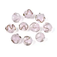 Handmade Gold Sand Lampwork Beads