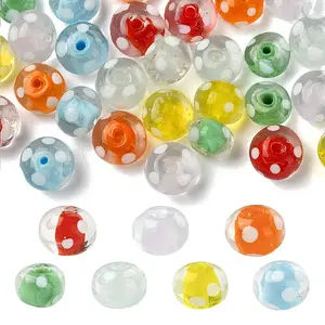 28Pcs 7 Styles Handmade Lampwork Beads