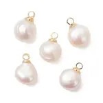 Natural Cultured Freshwater Pearl Two Sides Polished Charms