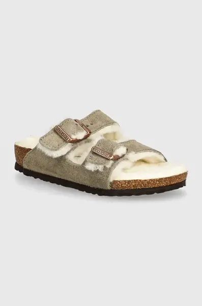 Dětské semišové pantofle Birkenstock Arizona Shearling