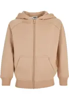 Chlapecká mikina s kapucí na zip v béžové barvě