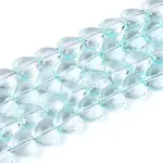 Baking Paint Transparent Glass Beads Strands