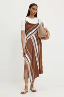 Šaty A.L.C. Lauren hnědá barva, midi, 6DRES02381