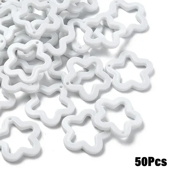 50Pcs Opaque Acrylic Pendants