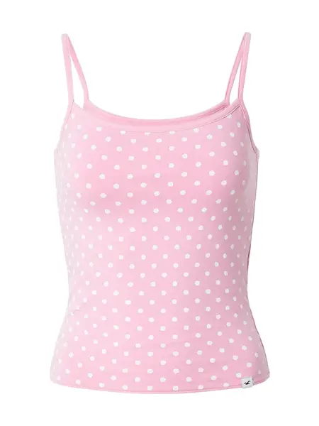 HOLLISTER Top  ružová / biela