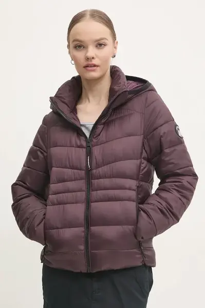 Bunda Superdry dámská, fialová barva, zimní, W5011724A-C4J