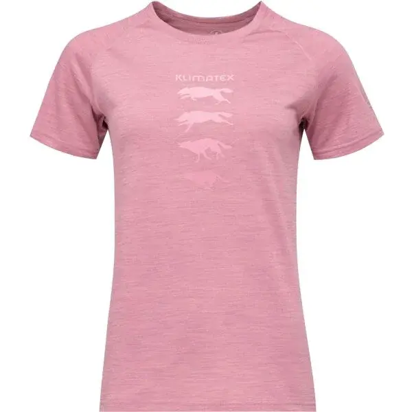 Klimatex SHIVA MERINO Dámské MERINO BLEND triko, růžová, velikost XXL