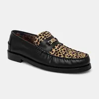 Kožené mokasíny Naked Wolfe Roma pánské, černá barva, Roma Leopard Hair