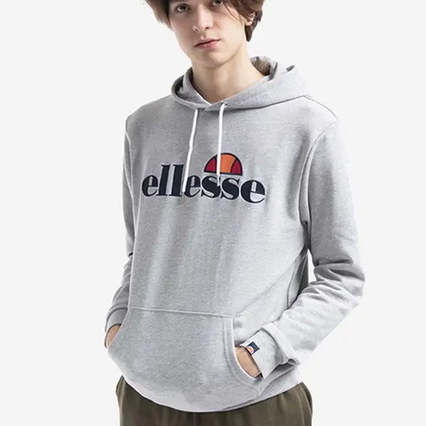 Mikina Ellesse SHK13288 Ferrer pánská, zelená barva, s kapucí, hladká, SHK13288-KHAKI