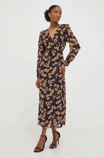 Šaty Answear.LAB černá barva, midi