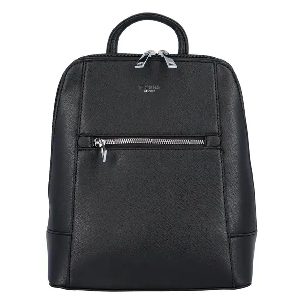 Universální dámský koženkový městský batůžek Joly, černá