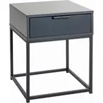 NOČNÍ STOLEK, antracitová, černá, 40/50/40 cm