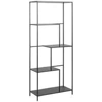 REGÁL, černá, ocel, 72/170/32 cm
