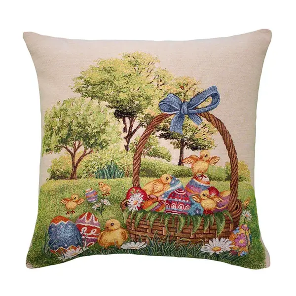 Gobelínový povlak na polštářek KUŘÁTKA 45 x 45 cm