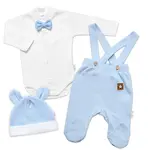 Baby Nellys 3D souprava Gentleman s dl. rukávem - modrá/bílá, vel. 68
