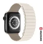 Swissten řemínek pro Apple Watch silikonový - magnetic 38 / 40 / 41 mm, bílá cappucino