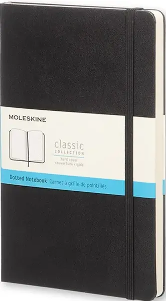 Zápisník MOLESKINE tvrdý tečkovaný černý L
