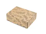 25 ks - Dárková krabice s potiskem listů 245x185x75 mm