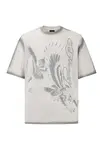 Ed Hardy Tričko  svetlosivá / biela