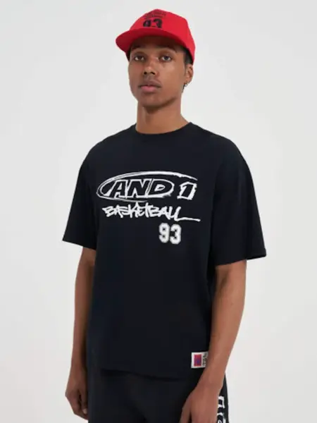 AND1 Tričko  čierna / biela