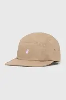 Bavlněná baseballová čepice Norse Projects Twill 5 Panel Cap béžová barva, N80.0126.0966