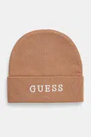 Čepice Guess hnědá barva, z husté pleteniny, AW5189 POL01