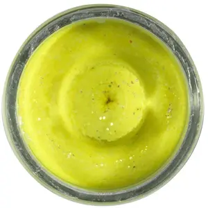 Berkley těsto na pstruhy natural glitter troutbait česnek - třpytivá sluničkově žlutá