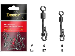 Delphin obratlík rychloobratlík s pojistkou method quix 10 ks - velikost 8 nosnost 19 kg