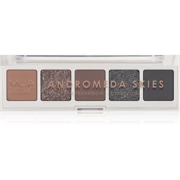 MUA Makeup Academy Eyeshadow Collection 5 Shade Palette paletka očních stínů odstín Andromeda Skies 3.8 g