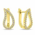 Brilio Silver Pozlacené náušnice Kapka se zirkony EA1096Y