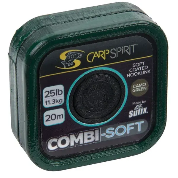 Carp spirit návazcová šňůra combi soft camo green 20 m-nosnost 35 lb