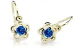 Cutie Jewellery Zlaté dětské náušnice C2204-10-X-1 modrá