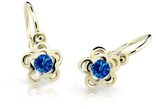 Cutie Jewellery Zlaté dětské náušnice C2204-10-X-1 modrá