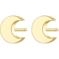 S'Agapõ Elegantní ocelové náušnice ve tvaru půlměsíce CLICK SCK44
