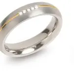 Boccia Titanium Pozlacený titanový snubní prsten s diamanty 0130-04 59 mm