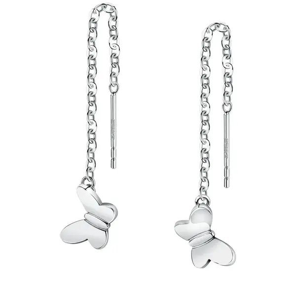 Morellato Dlouhé ocelové náušnice Motýlci Passioni SAUN33