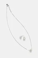 Stříbrný náhrdelník a náušnice Answear.LAB
