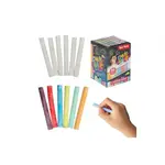 Křídy tabulové 36ks bílé + barevné 8cm v krabičce 6x9x6cm