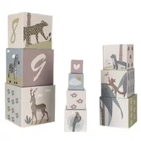 Dětské stohovací kartonové kostky 10ks