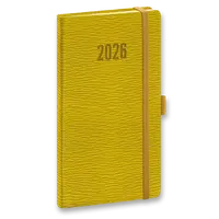 Kapesní diář Rivoli 2026 - žlutozelený