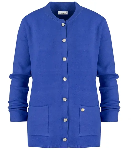 Pri Classic warm thick short cardigan sweater EMILIA decorative buttons