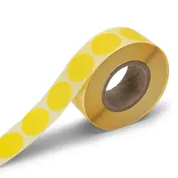 Samolepiace kolieska žlté, priemer 25 mm, 1000 ks na rolke