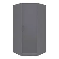 Rohová šatní skříň Smart SR4 Dveře: Antracit